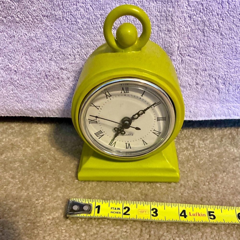 Pop of Color Battery Operated table clock